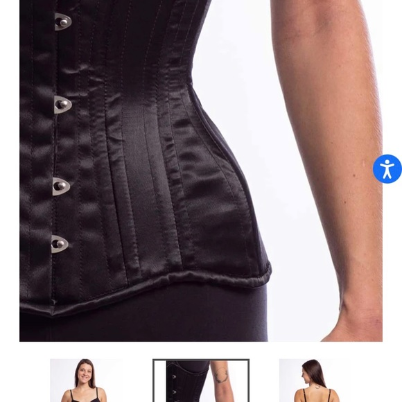Orchard Corset Satin Hourglass Curve Longline Underbust Corset : CS-426 - Picture 2 of 8